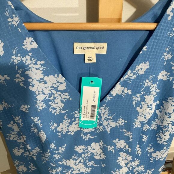 The General Good Irina faux Wrap, high low dress blue size MP ￼ - Picture 3 of 10